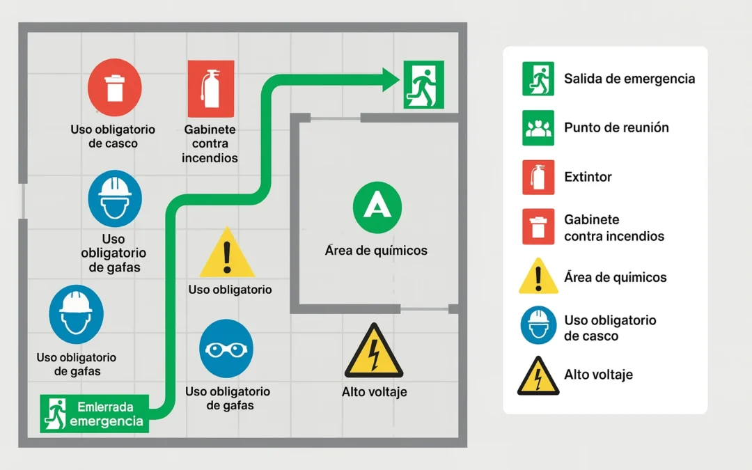 Señalización de Seguridad Industrial: colores, símbolos y ubicación