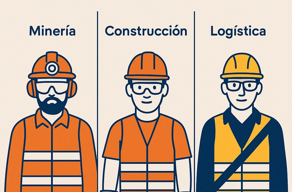 EPP por industria: cómo elegir el equipo de protección correcto en minería, construcción y logística