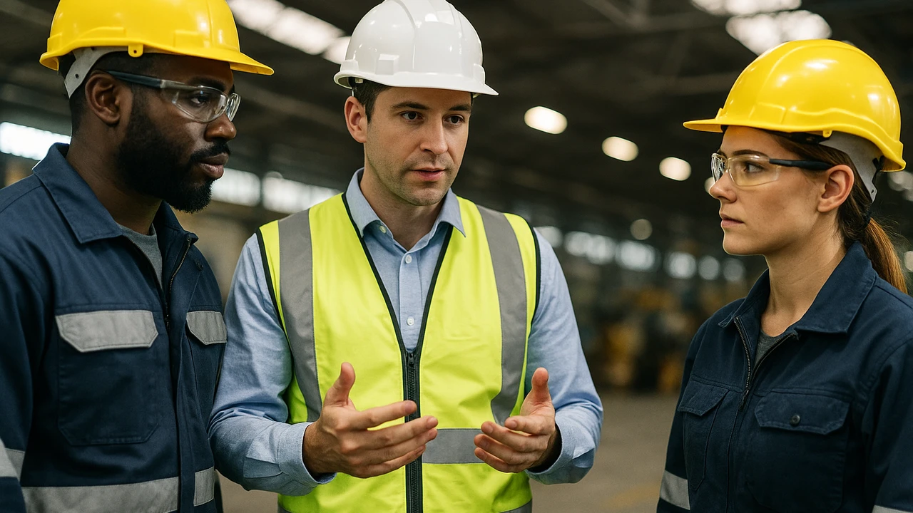 Imagen destacada: seguridad y salud en el trabajo en entorno industrial moderno