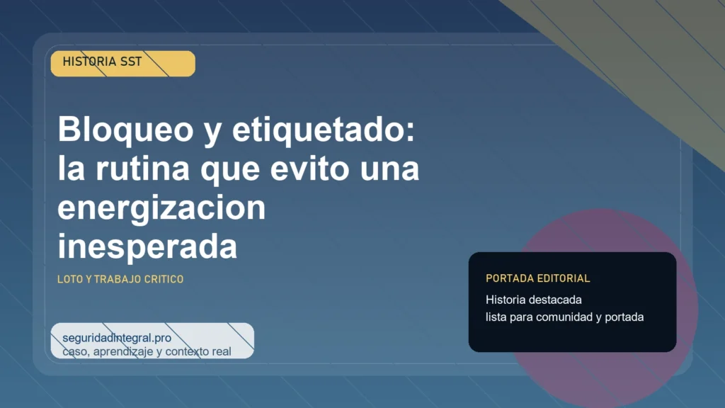 Bloqueo y etiquetado: la rutina que evito una energizacion inesperada