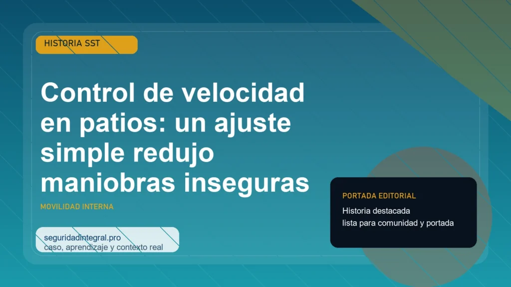 Control de velocidad en patios: un ajuste simple redujo maniobras inseguras
