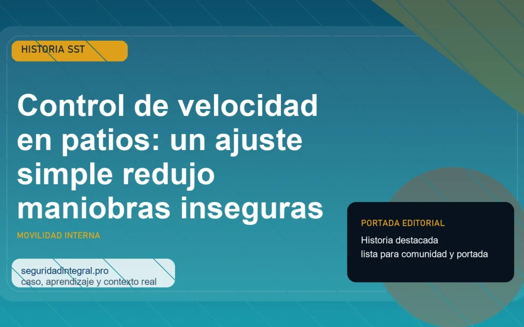 Portada de historia SST sobre Control de velocidad en patios: un ajuste simple redujo maniobras inseguras