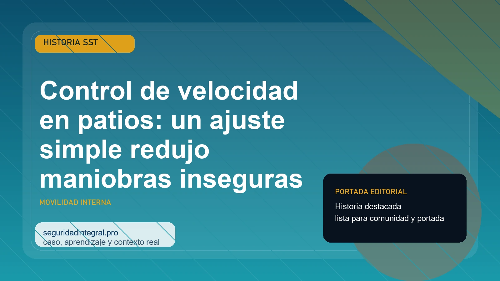 Control de velocidad en patios: un ajuste simple redujo maniobras inseguras