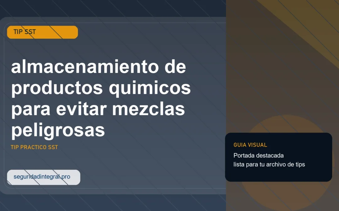 Tip de almacenamiento de productos quimicos para evitar mezclas peligrosas