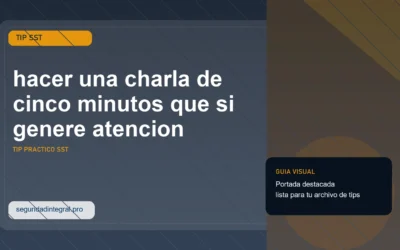 Tip para hacer una charla de cinco minutos que si genere atencion