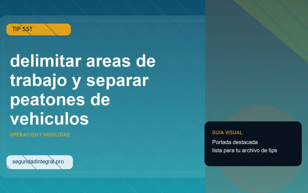 Tip para delimitar areas de trabajo y separar peatones de vehiculos