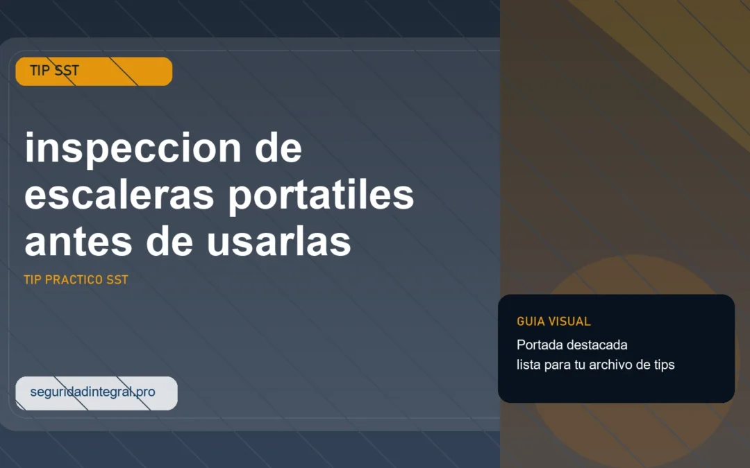 Tip de inspeccion de escaleras portatiles antes de usarlas