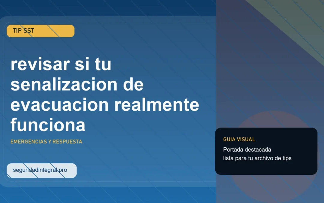 Tip para revisar si tu senalizacion de evacuacion realmente funciona