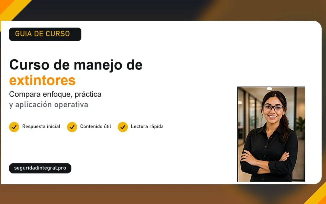 Portada conceptual de Sara para Donde encontrar un curso de manejo de extintores en Colombia