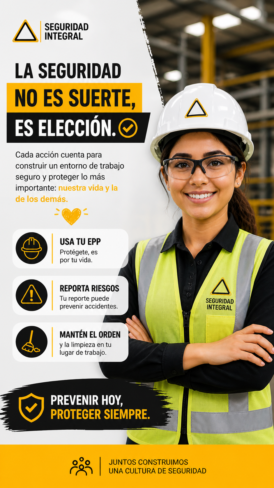 Sara, promotora de seguridad de Seguridad Integral