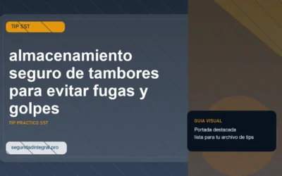 Tip de almacenamiento seguro de tambores para evitar fugas y golpes