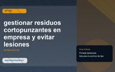 Tip para gestionar residuos cortopunzantes en empresa y evitar lesiones