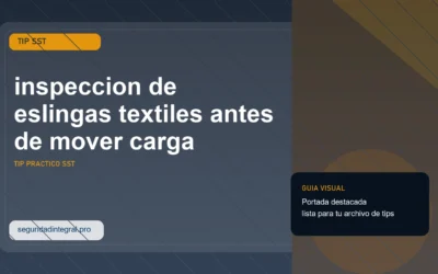 Tip de inspeccion de eslingas textiles antes de mover carga