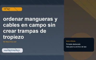 Tip para ordenar mangueras y cables en campo sin crear trampas de tropiezo