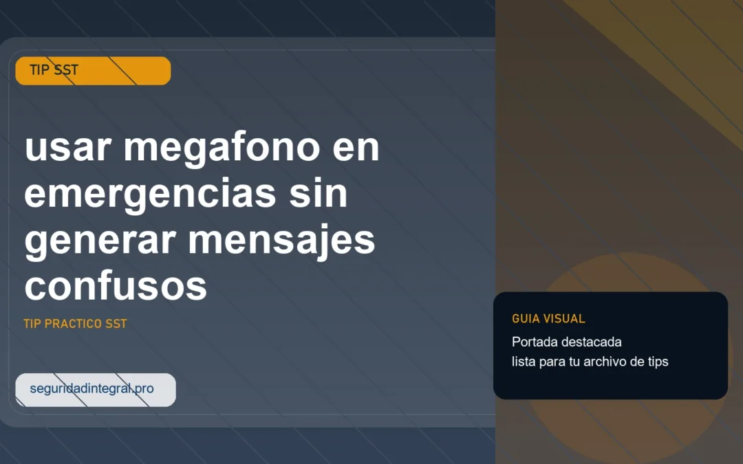 Tip para usar megafono en emergencias sin generar mensajes confusos