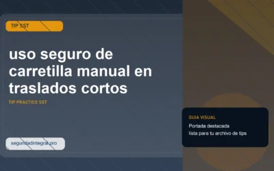 Tip de uso seguro de carretilla manual en traslados cortos